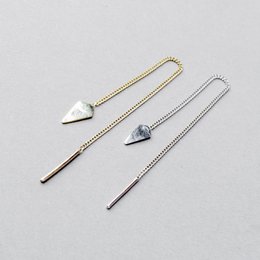 Elegant statement earrings in 14k gold or sterling silver with a minimalist arrow design.