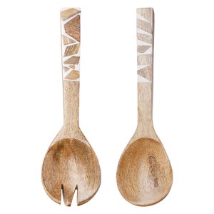 Salatbesteck Taverno 2fach sort., H.2 cm