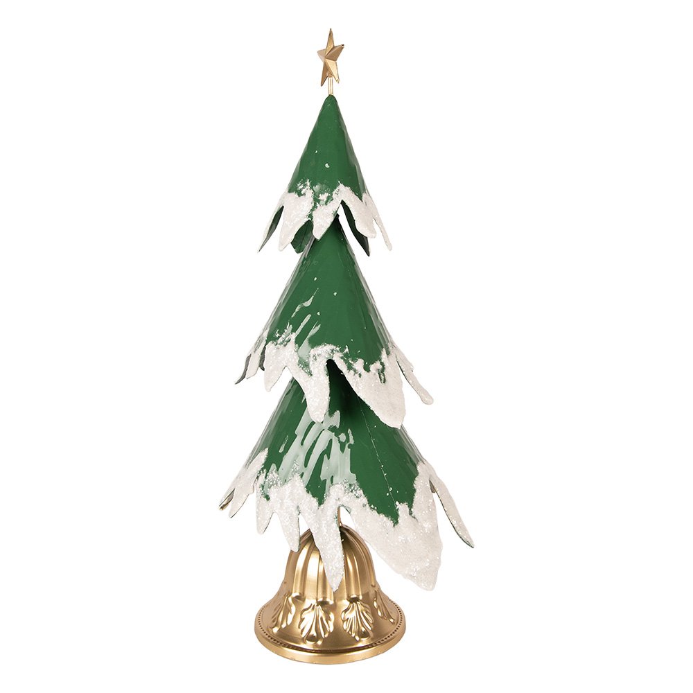 Kerstdecoratie Beeld Kerstboom 26x20x50 cm Groen Metaal