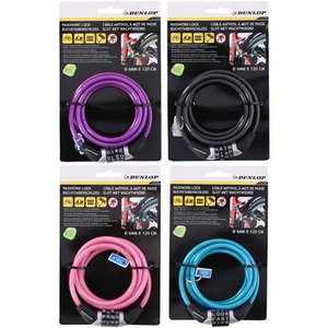 Dunlop Password bicycle lock 6mm 120cm