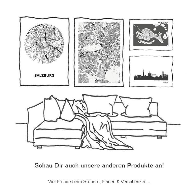 Heilbronn Black Map Rund