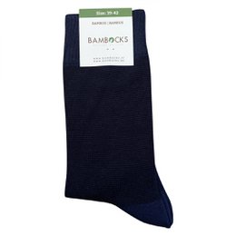 Bambocks Bambusstrømper 4-par stribet sort/blå
