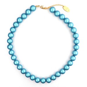 LizzyMae Necklace-Aqua-12mm