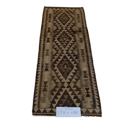 Chemin de table kilim crayeux tissé à la main