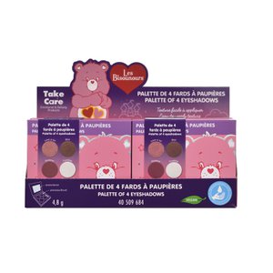 Care Bears Palette mit 4 Lidschatten + Pinsel und Spiegel
