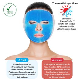 Maschera in gel termoterapico - Rilassamento terapeutico a caldo o freddo, impacco tascabile contro l'emicrania, effetto rilassante, favorisce la circolazione sanguigna