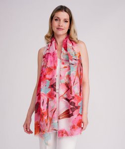 Carla - Abstract Floral Print Scarf
