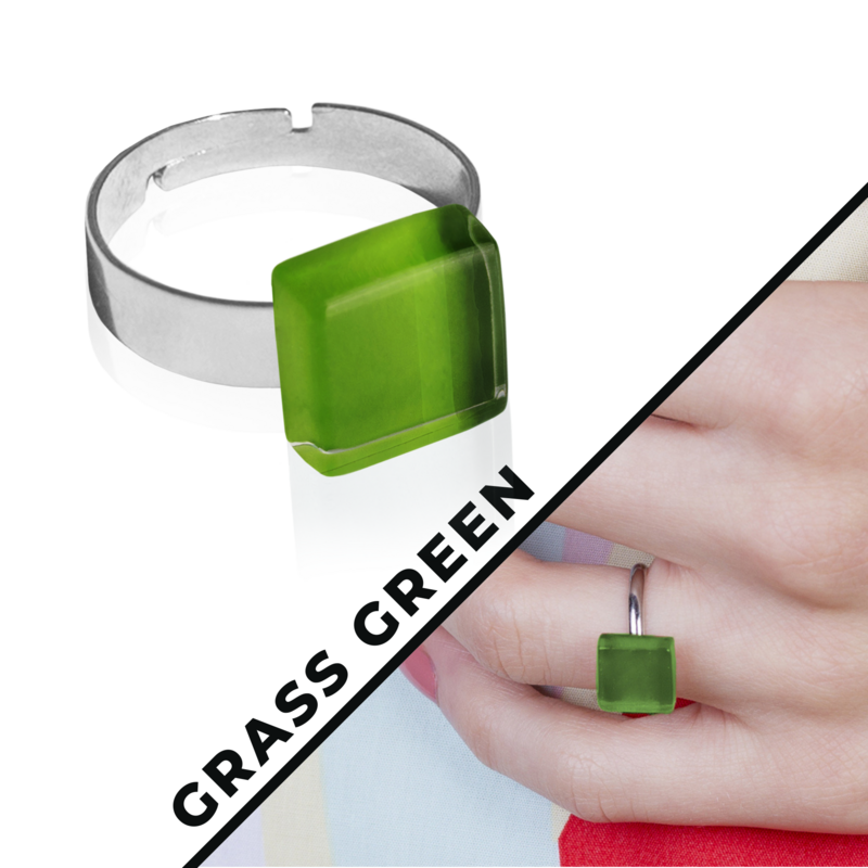 Minimalistisk ring med sten • 10 mm • justerbar i størrelse / individuel / bæredygtig