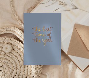 Kaart | Met goudfolie | The best time of the year