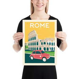 Vintage Rome Poster | Premium poster City Rome Italy