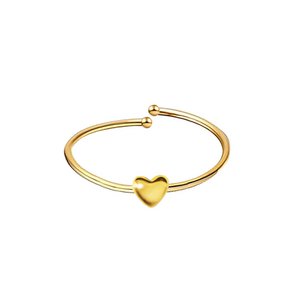 Verstelbare eenvoudige hart dunne ring