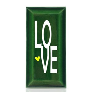 Metro Tile "Love" Green/White