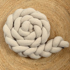 Beige gekräuselter Bettzopf