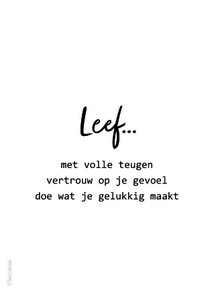 Poster Leef - A4 formaat
