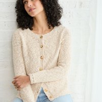 Epona Cotton -Line Cardigan - Creme
