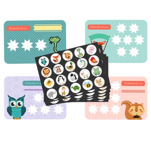 Beloningssysteem Zindelijkheid - Beloningskaarten en stickers met dieren