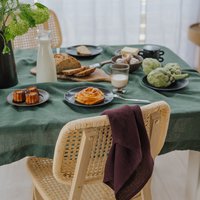 Deep Purple linen kitchen towel