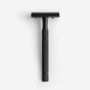 Safety razor stainless steel black matt