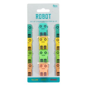 Stapelbare Highlighters -Set - Roboter