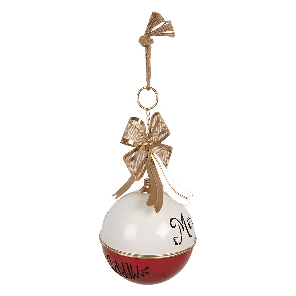 Kerstdecoratie Beeld Bel Ø 24x60 cm Rood Metaal