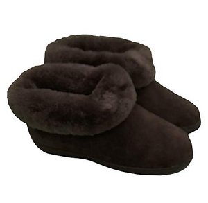"Kreta" Lammfell Hüttenhausschuh mit fester Sohle