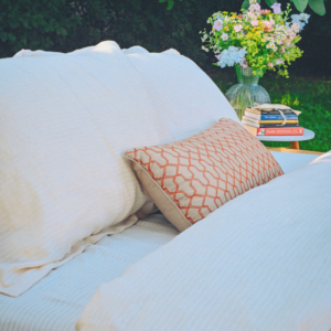 Kussensloop natuurlijk gestreepte