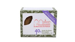 Aleppo soap bar made with 40% laurel bay oil, a traditional Syrian soap with a natural, earthy scent and gentle cleansing properties.