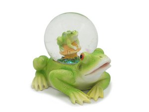 Poly kikker met kikkerglitter