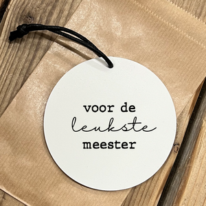 Runder Mini-Geschenkanhänger für den schönsten Meister