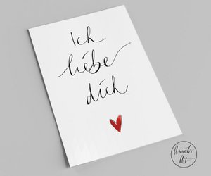 Postcard | I love you | love card with heart