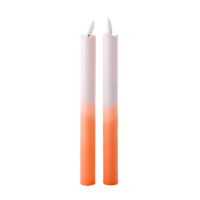 LED Pillar Candle Peachy - Set of 2