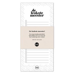 Notizblock | Zu tun ist | Der netteste Meister