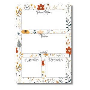 Dagplanner A5 prioriteitenlijst