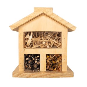 INSEKTENHOTEL AUS HOLZ ZUM BAUEN – 14,5 x 12 x 13,5 cm – 1 Stück – 1 Farbe