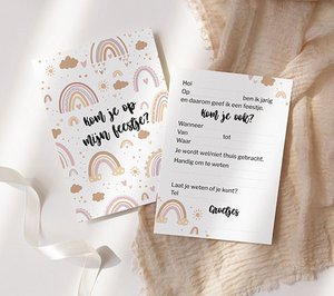 Füllen Sie -in -Karte Einladungsregenbogenparty