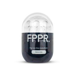 A black and white circular product with the text "FPPR - Fap One-time - Circle Texture" for men.