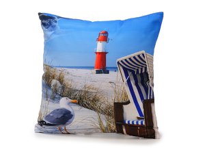 Kussen meer design, 40x40cm, met