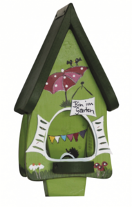 Bird villa - feeding house with silo - feeding villa mini gazebo kiwi green