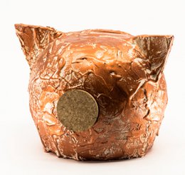 Chalk Collection Stor gennemsigtig sparegris til børn og voksne | Håndlavet ler