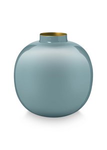 Vase Metal Light Blue 23cm