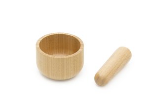 Pebbly - auger with pestle - Brown
