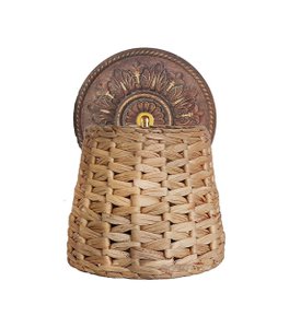 Wandkandelaar van natuurlijke vezels