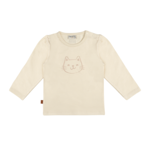 T-Shirt Puff Cat Baby | Pearled Elfenbein