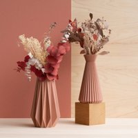 ORIGAMI VASE Terracotta Wood
