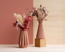 ORIGAMI VAAS Terracotta hout