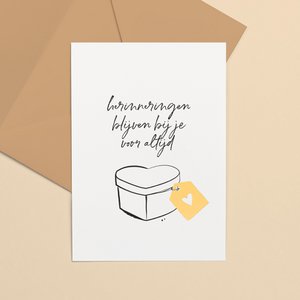 Greeting card gold foil | Memories