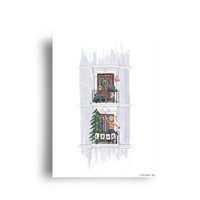 postcard - series 'Christmas' - 'Christmas balcony'