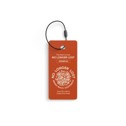 Leather keychain in dark grey, off-white, rust brown, dark blue, and yellow colors with metal ring.