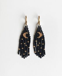 Boucles d'oreilles • Tiny Moon, noir, or