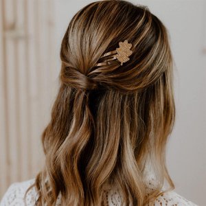 Eenvoudige haarspeld - Eikenblad